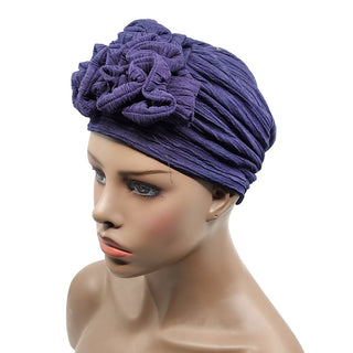 Premium Ribbed Georgette Style Pre-Knotted Turban - Black #92800