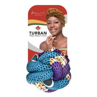Premium African Pattern Pre-Knotted Turban - Pattern 3 #92827