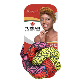 Premium African Pattern Pre-Knotted Turban - Pattern 6 #92830