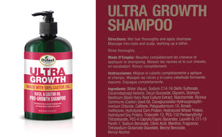 Difeel Ultra Growth Basil & Castor Oil Hair Care Collection