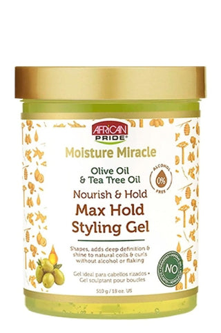 African Pride Moisture Miracle Olive & Tea Tree Oil Curl Defining Gel
