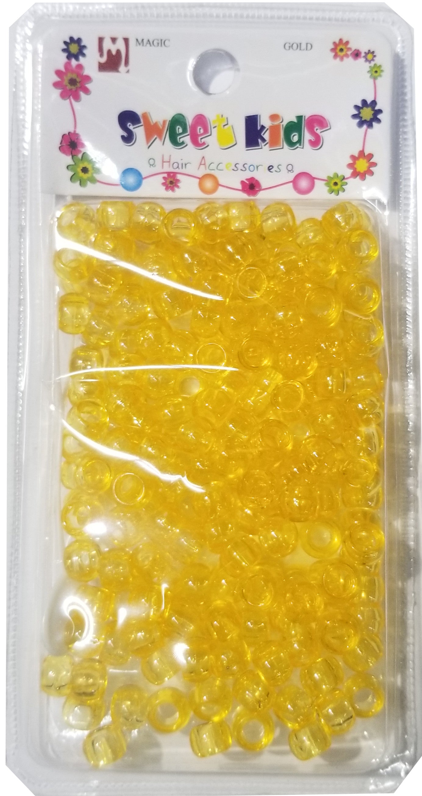 Sweet Kids Hair Beads - Yellow Crystal #1976