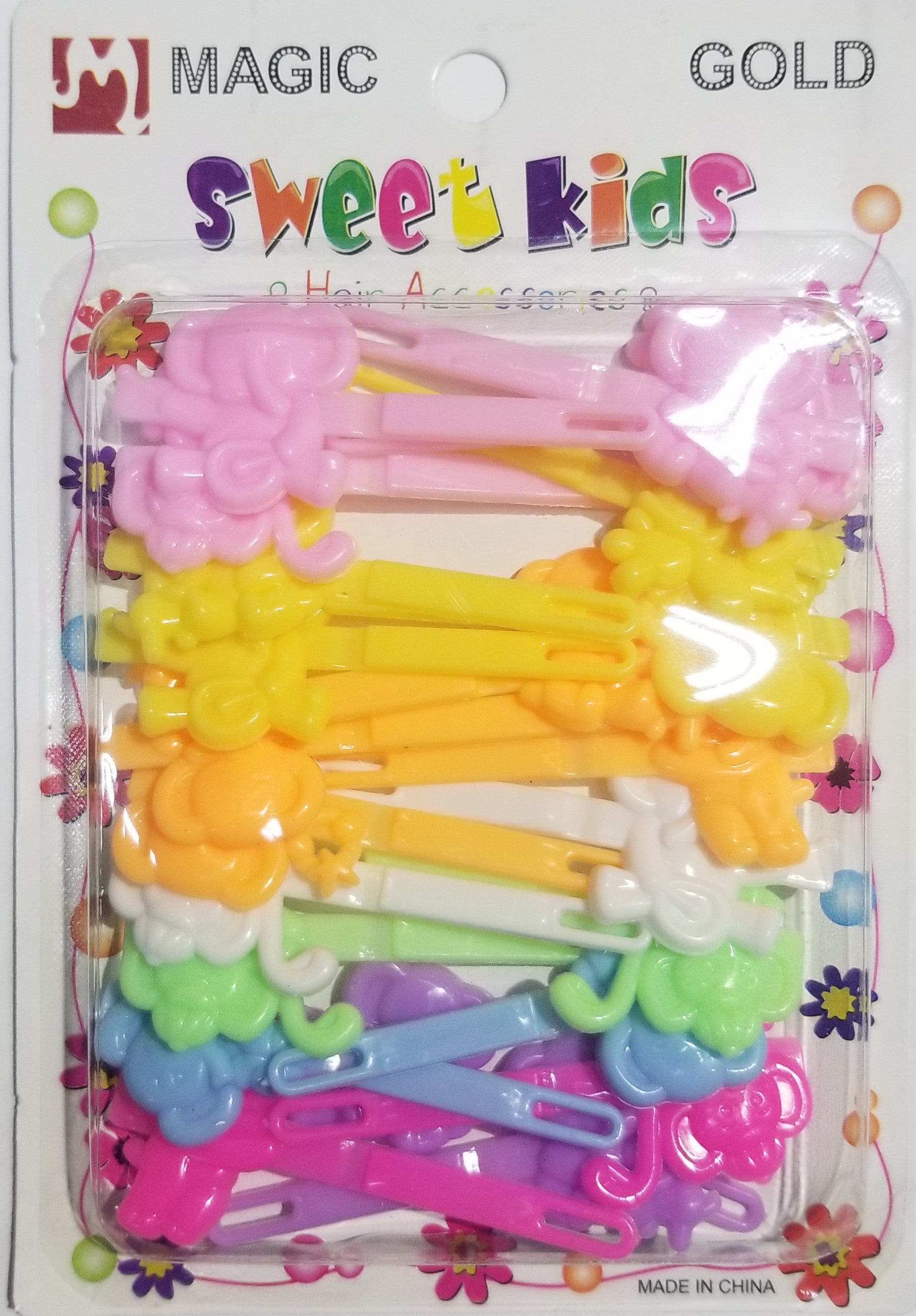 Sweet Kids Hair Barrettes - Elephants Pastel Assorted #5115PA