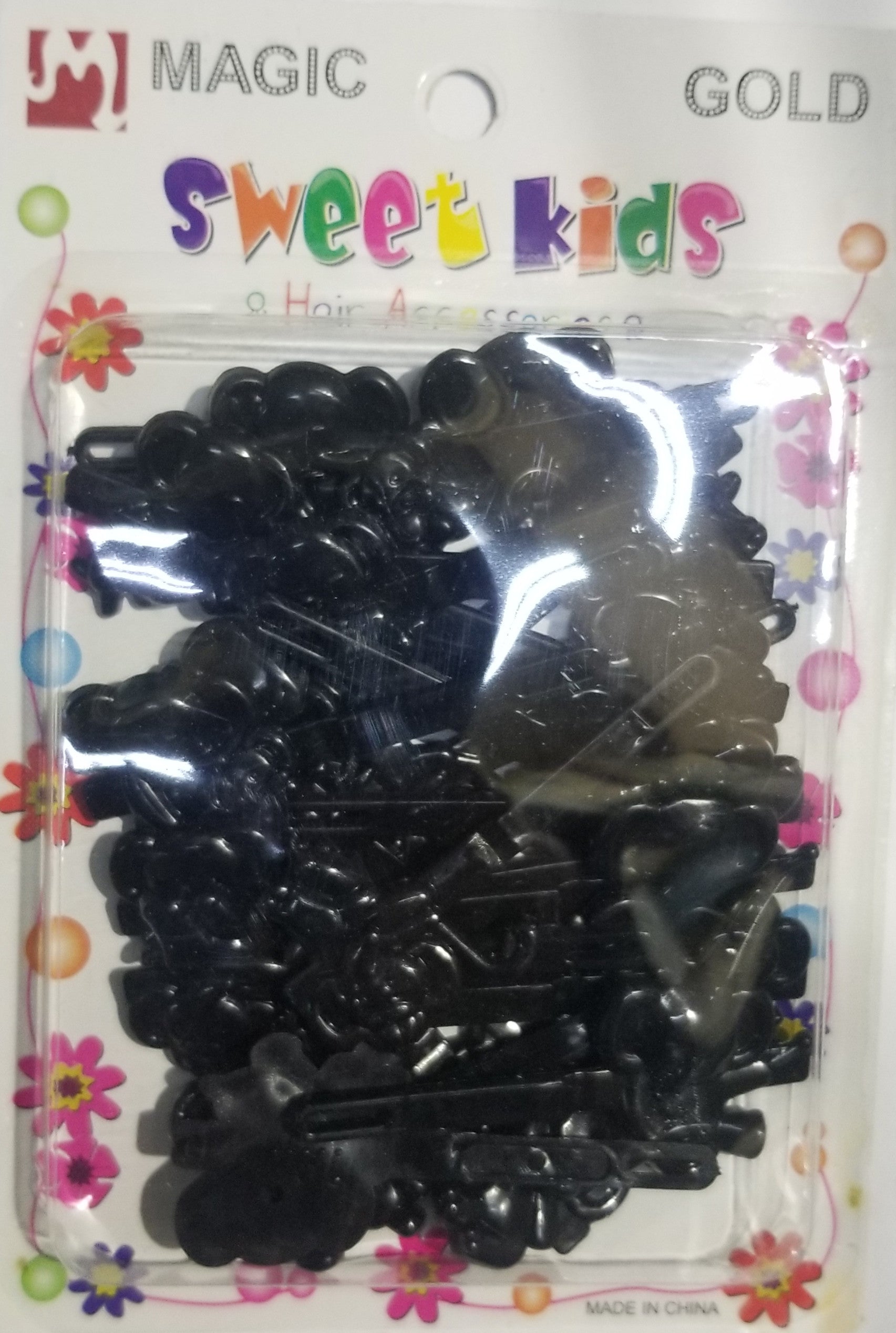 Sweet Kids Hair Barrettes - Elephants Black #5112BK