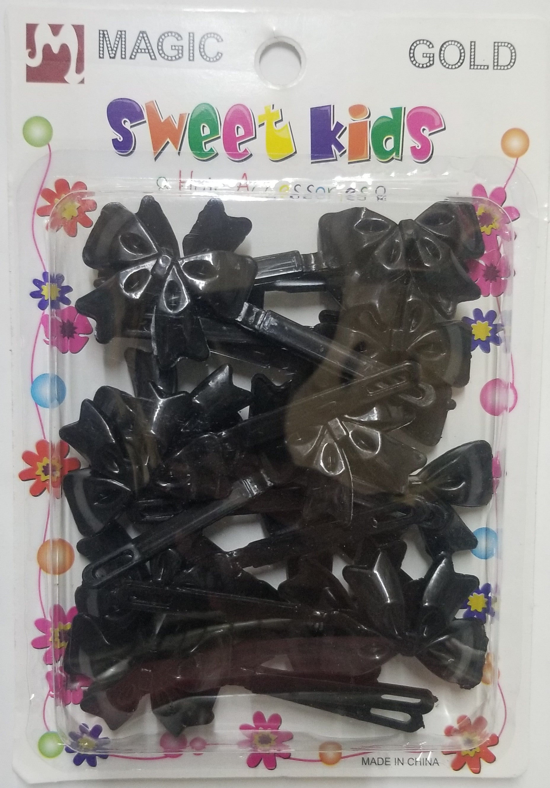 Sweet Kids Hair Barrettes - Bow Tie #5076BK