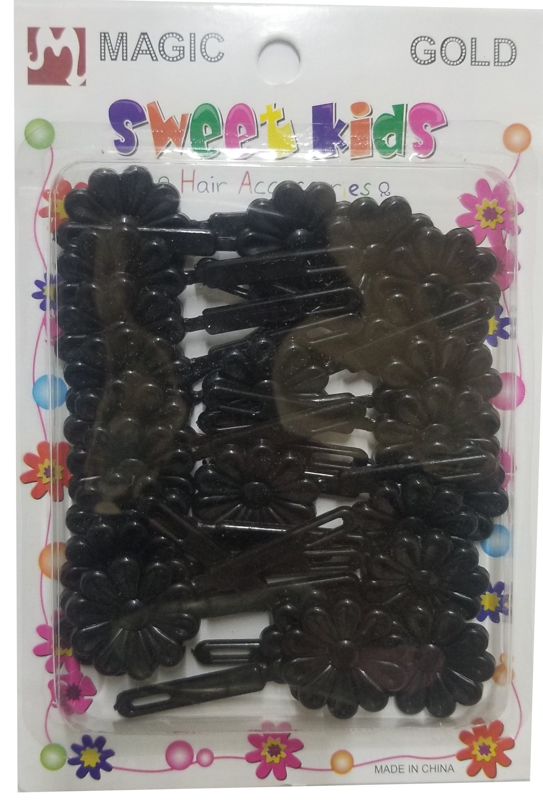 Sweet Kids Hair Barrettes - Daisy Black #5068