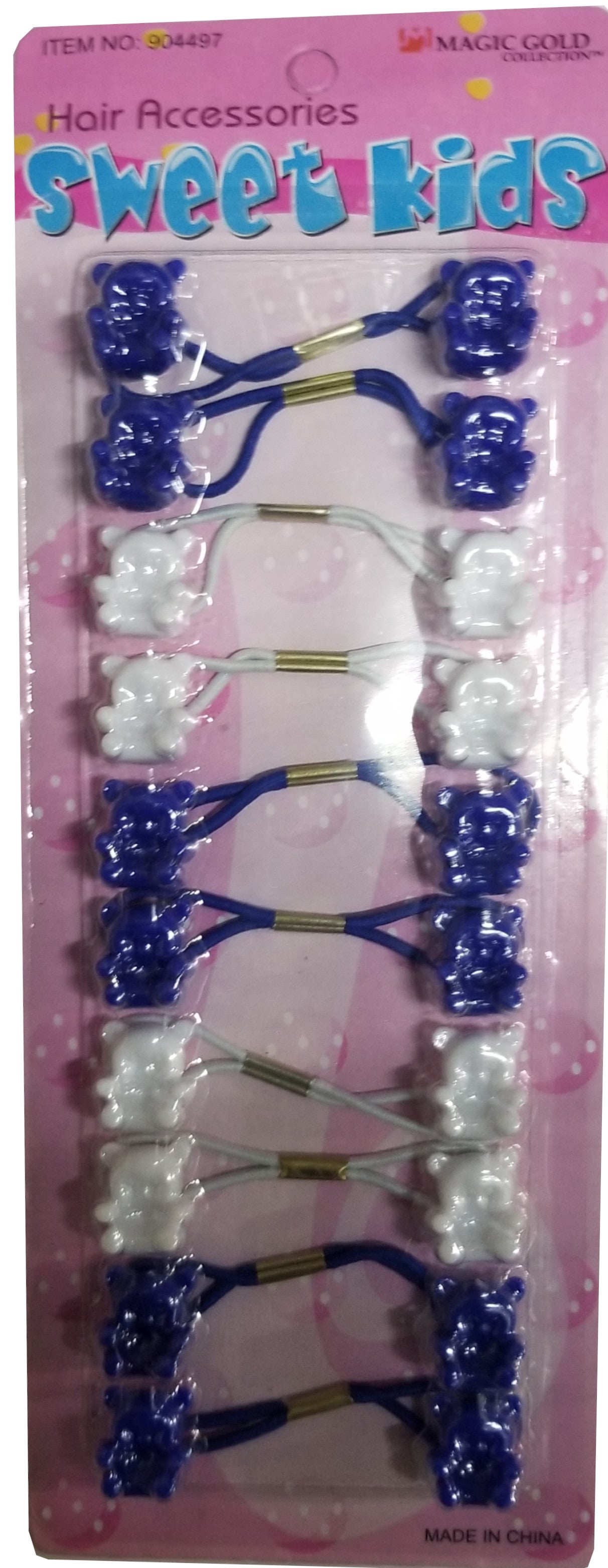 Sweet Kids Hair Baubles - Bear Blue & White #BR5