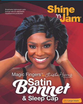 Shine 'n Jam Magic Fingers Satin Bonnet & Sleep Cap