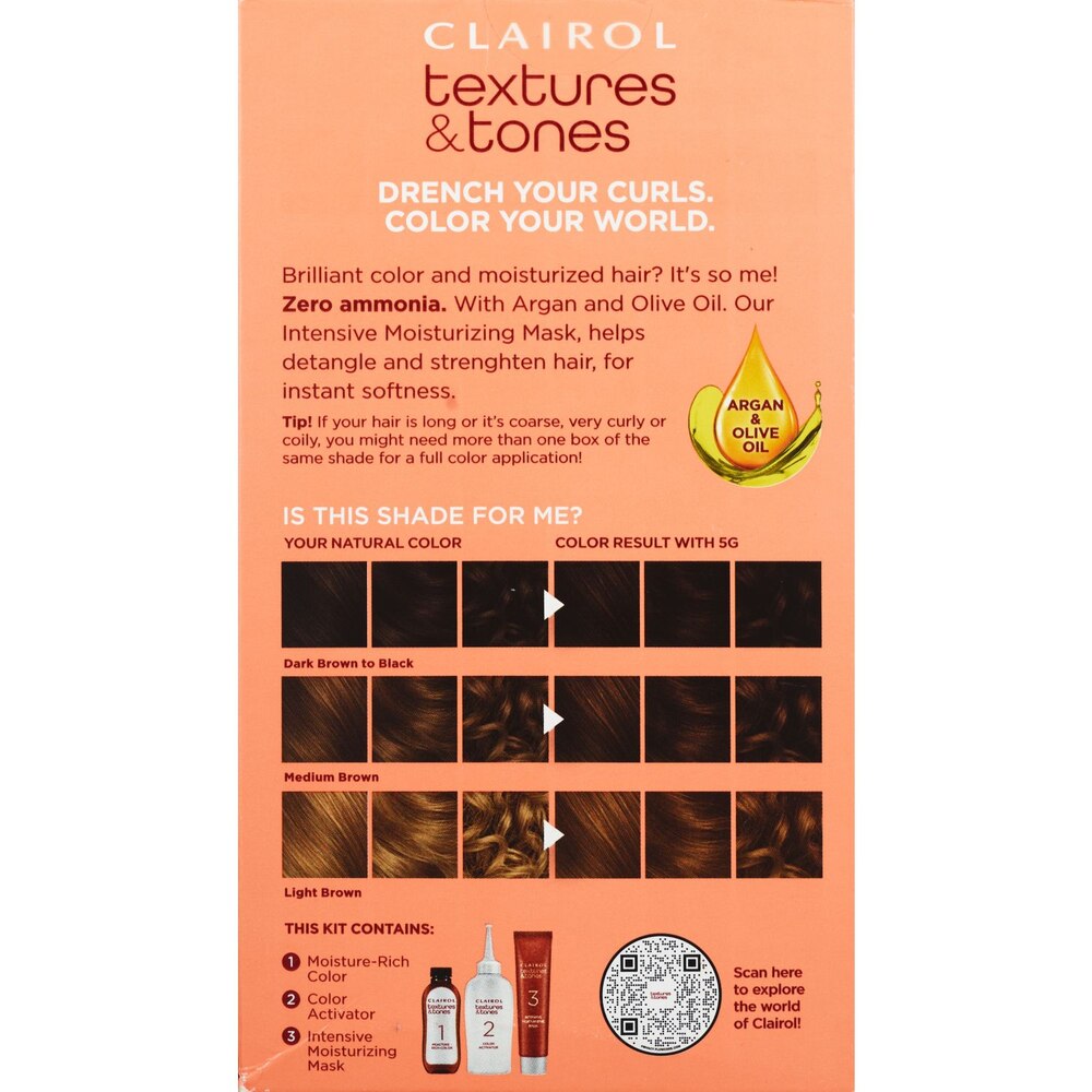 Clairol Textures & Tones Hair Color - 5G Caramel Brown