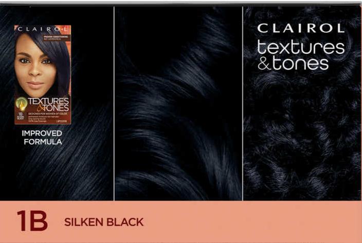 Clairol Textures & Tones Hair Color - 1B Silken Black