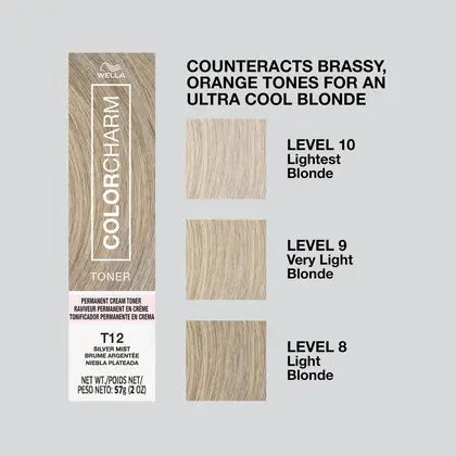Wella Color Charm Permanent Cream Toner - T12 Silver Mist