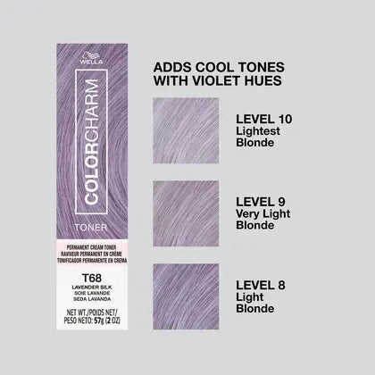 Wella Color Charm Permanent Cream Toner - T68 Lavender Silk