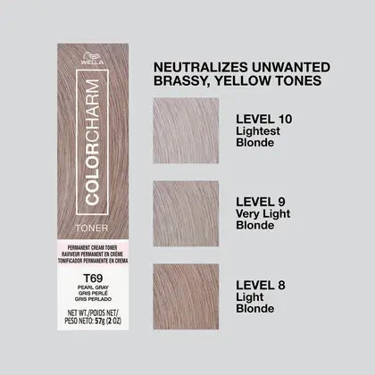 Wella Color Charm Permanent Cream Toner - T69 Pearl Gray