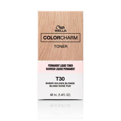 Wella Color Charm Permanent Liquid Hair Toner - T30 Sheer Golden Blonde