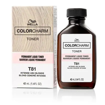 Wella Color Charm Permanent Liquid Hair Toner - T81 Intense Ash Blonde