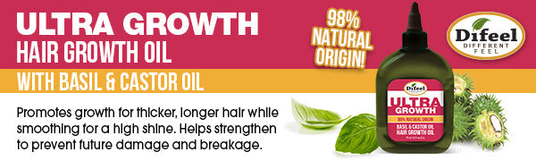 Difeel Ultra Growth Basil & Castor Oil Hair Growth Oil 8oz