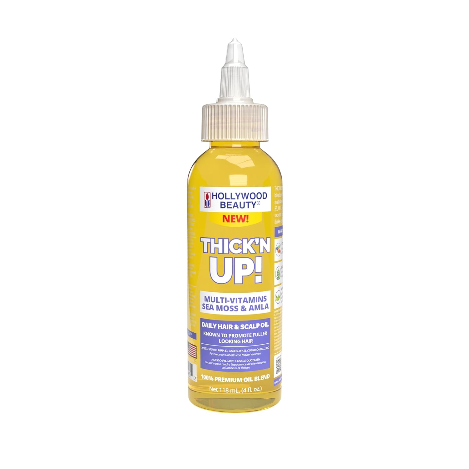 HOLLYWOOD BEAUTY Thick'n Up Sea Moss & Amla Hair & Scalp Oil (4oz)