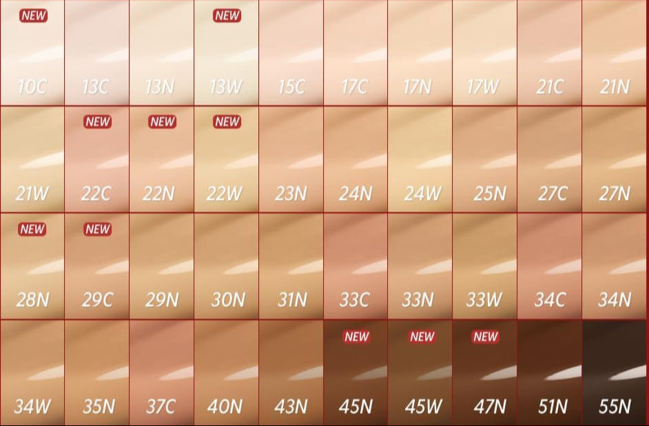 TirTir Mask Fit Red Cushion Shade Chart