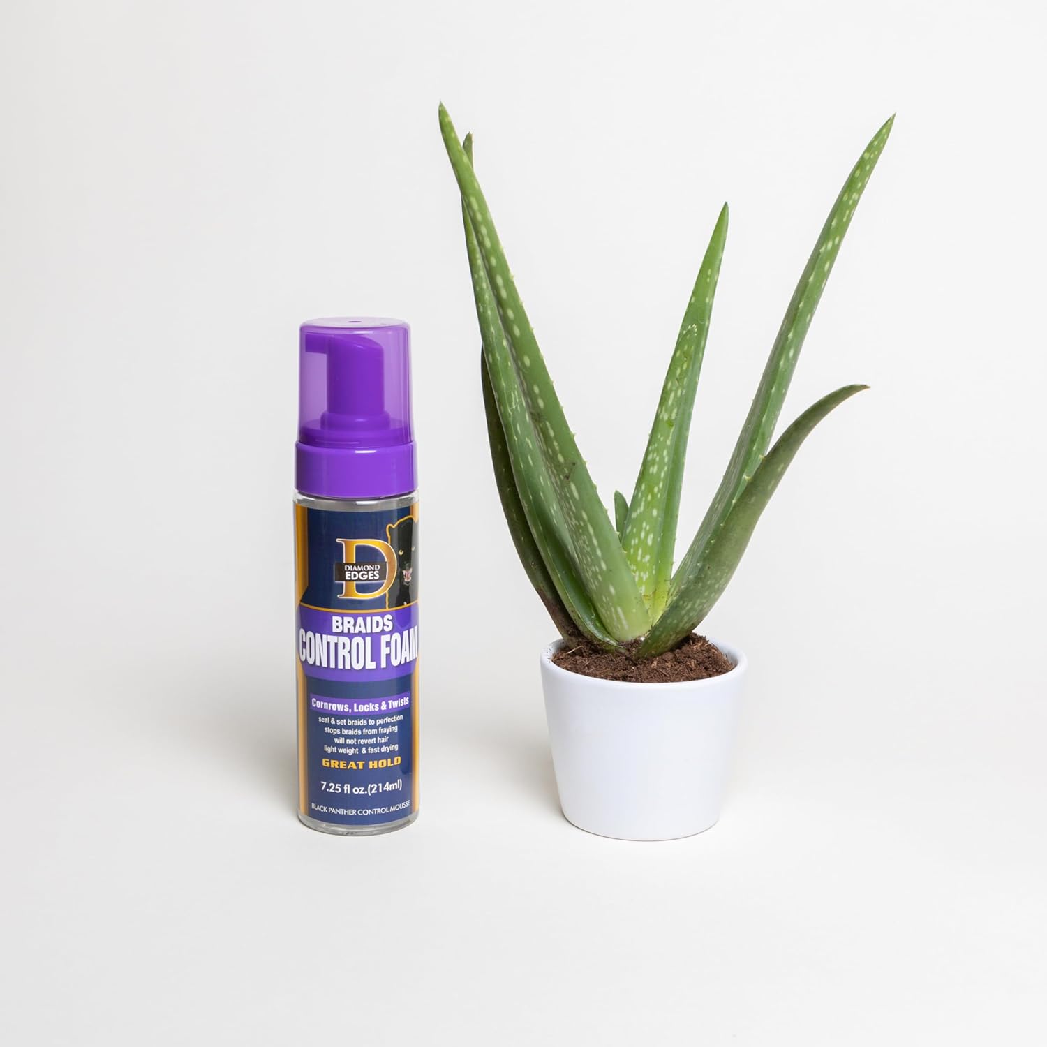 Black Panther Strong Diamond Edges Braids Control Foam Mousse