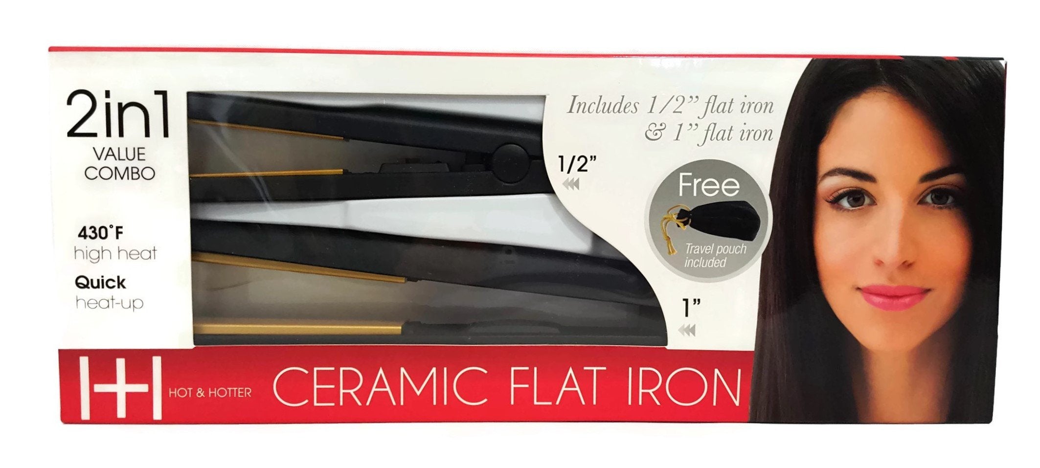 Hot & Hotter Ceramic Flat Iron Set #5873