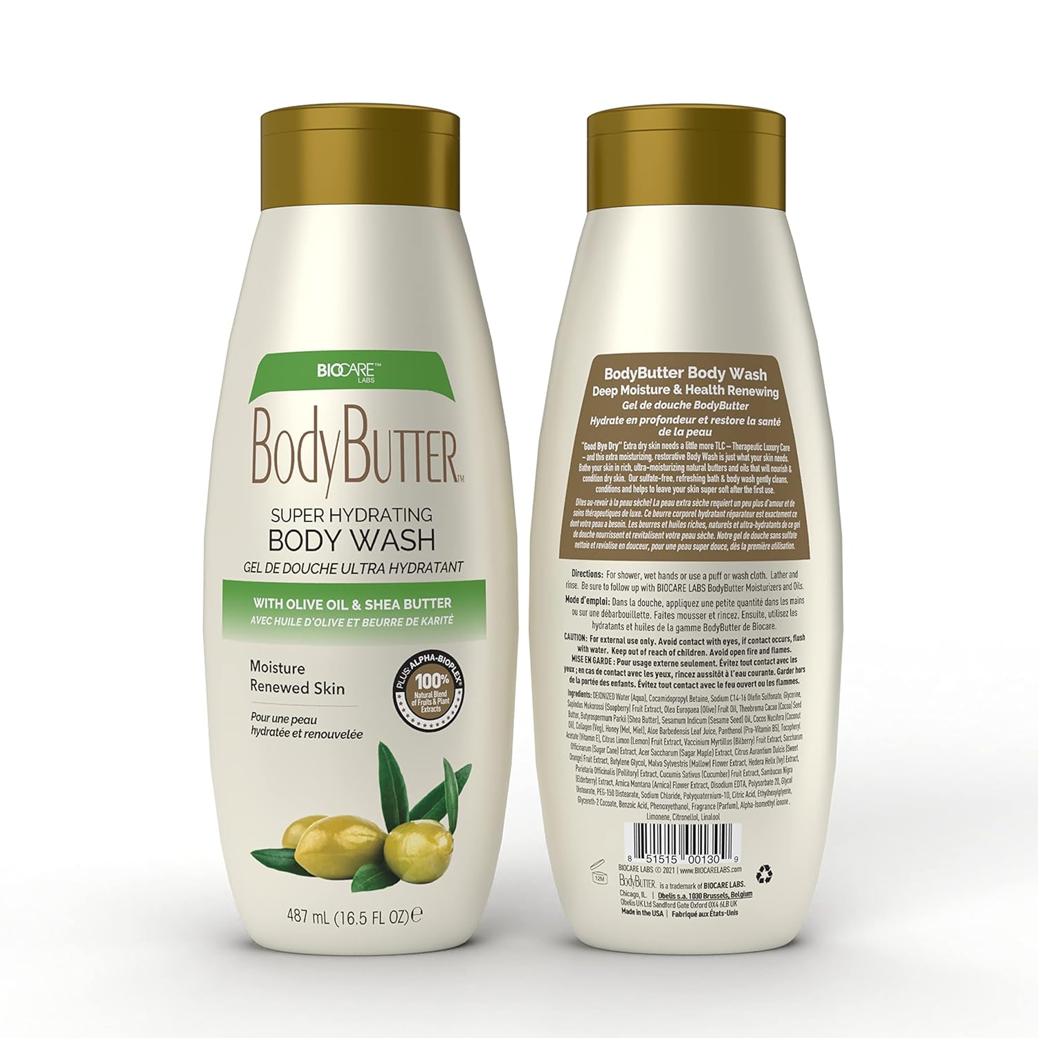 BioCare BodyButter Super Hydrating Body Wash W/ Olive Oil & Shea Butter
