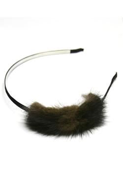 Fur Head Band - Black