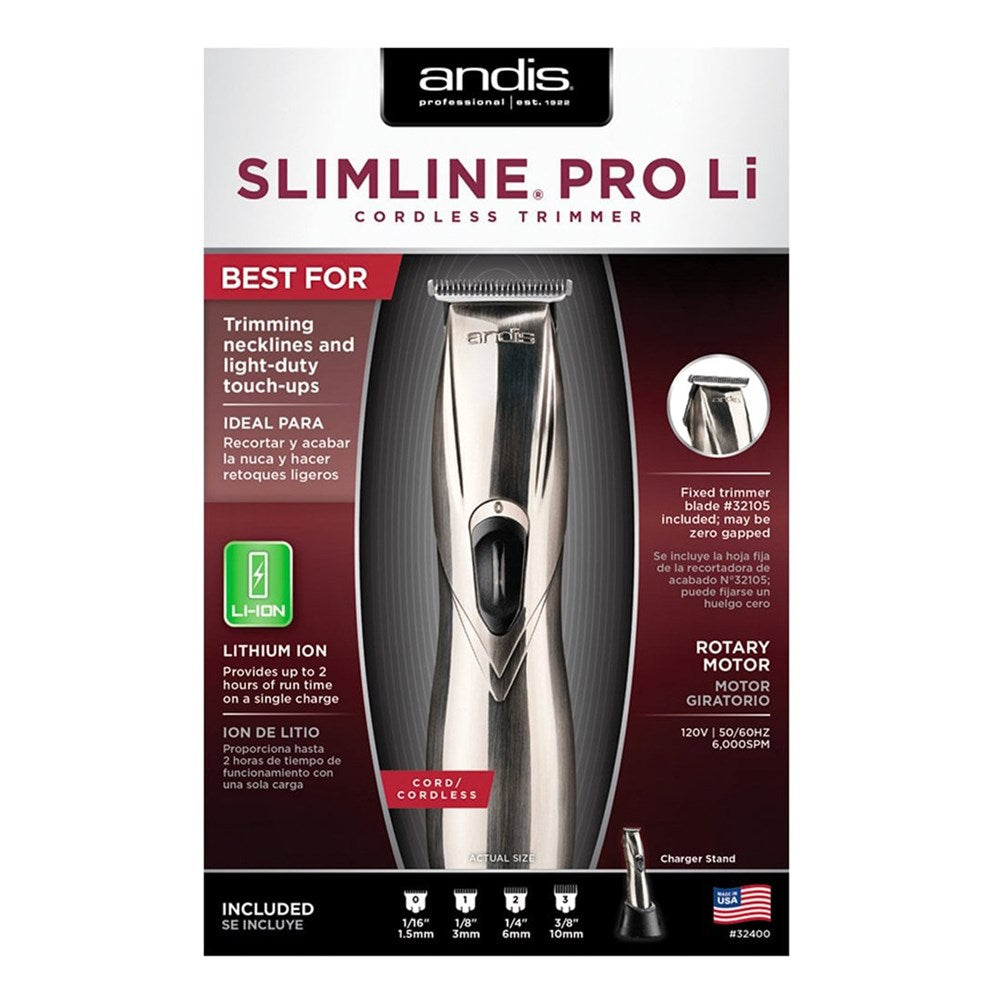 Andis Slimline Pro Li Cordless Trimmer - Chrome