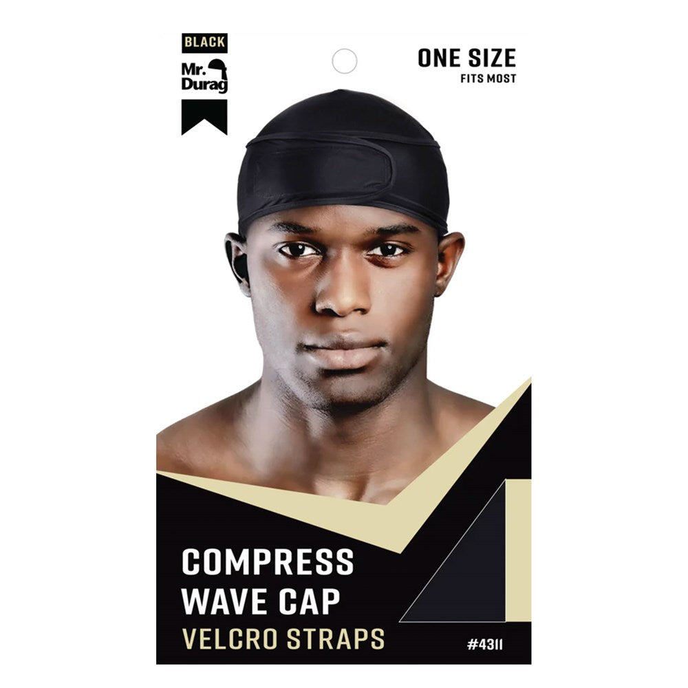 Mr. Durag Compress Wave Cap w/ Velcro Straps #4311