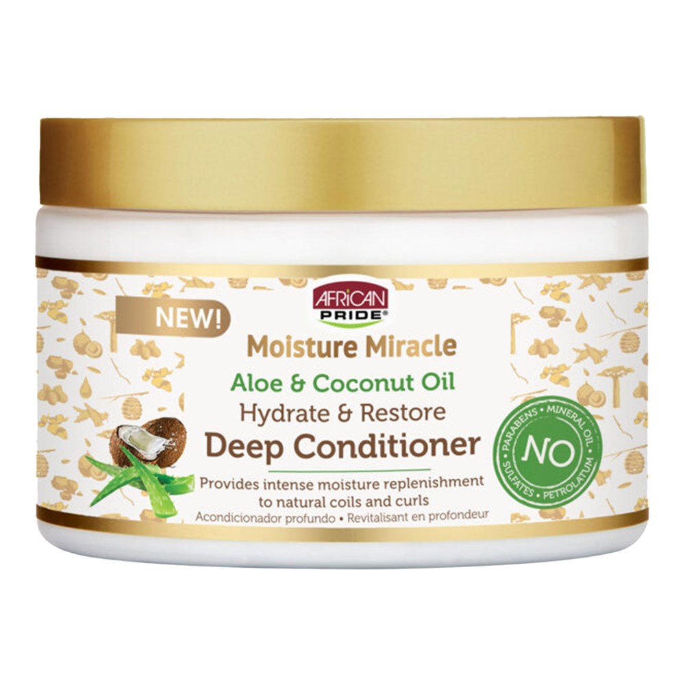 African Pride Moisture Miracle Aloe & Coconut Oil Deep Conditioner