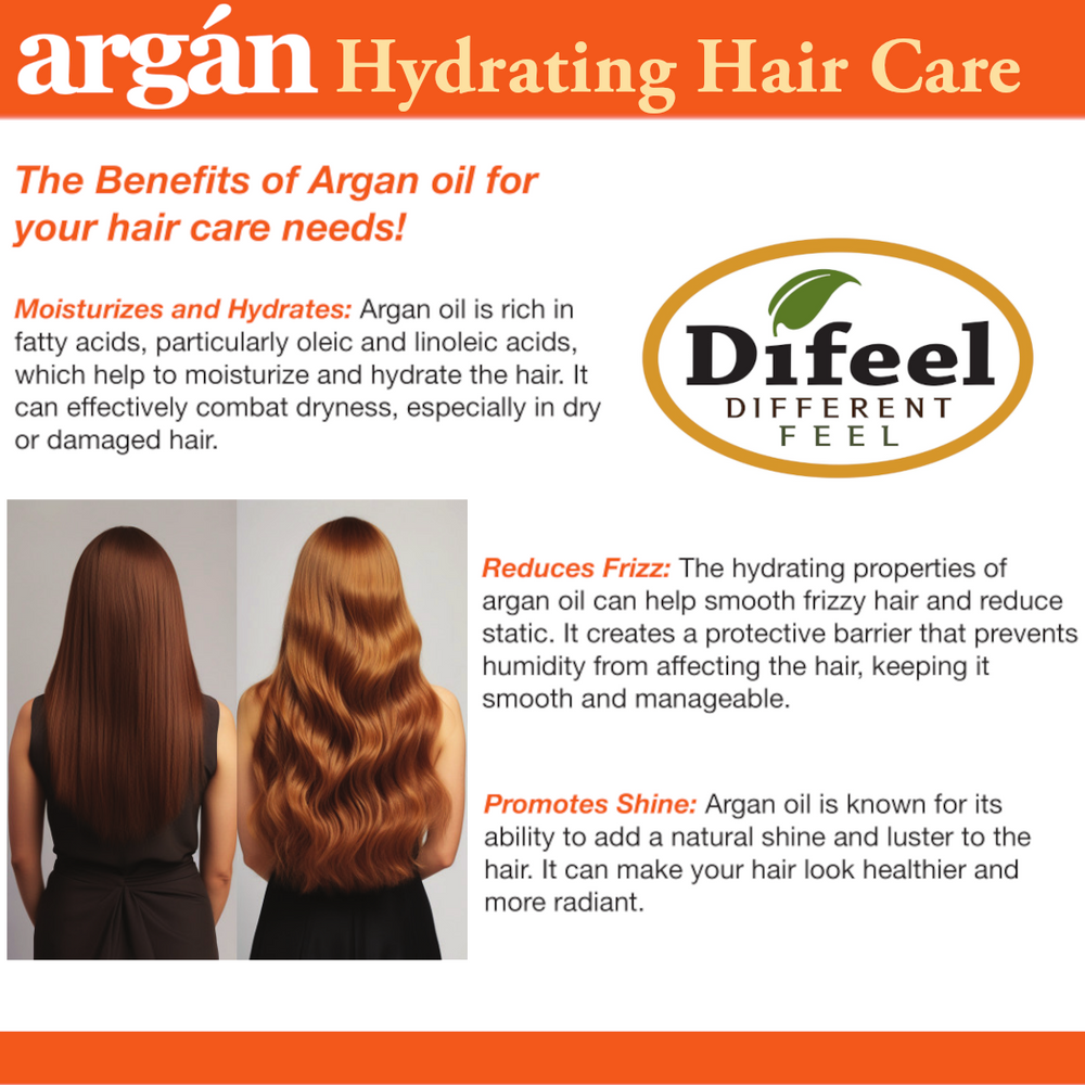 Difeel Argan Hydrating Premium Hair Oil 7.1oz