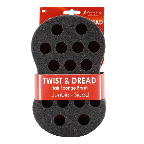 Double Sided Twist & Dread Hair Sponge Brush - C
