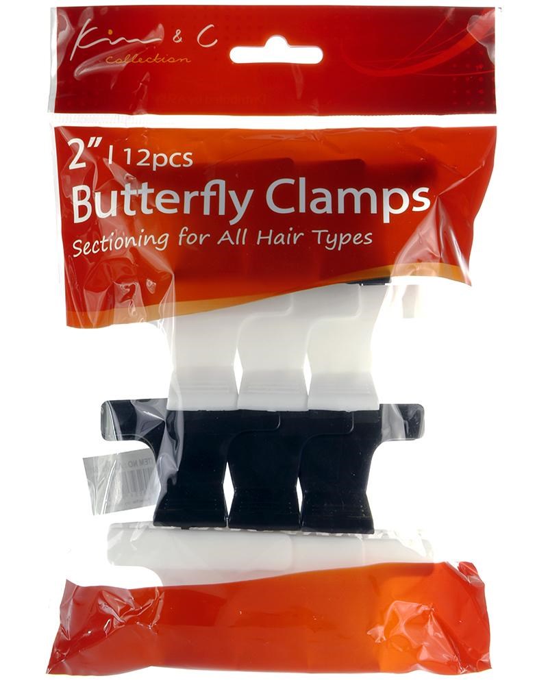 2" Butterfly Clamps - Black & White