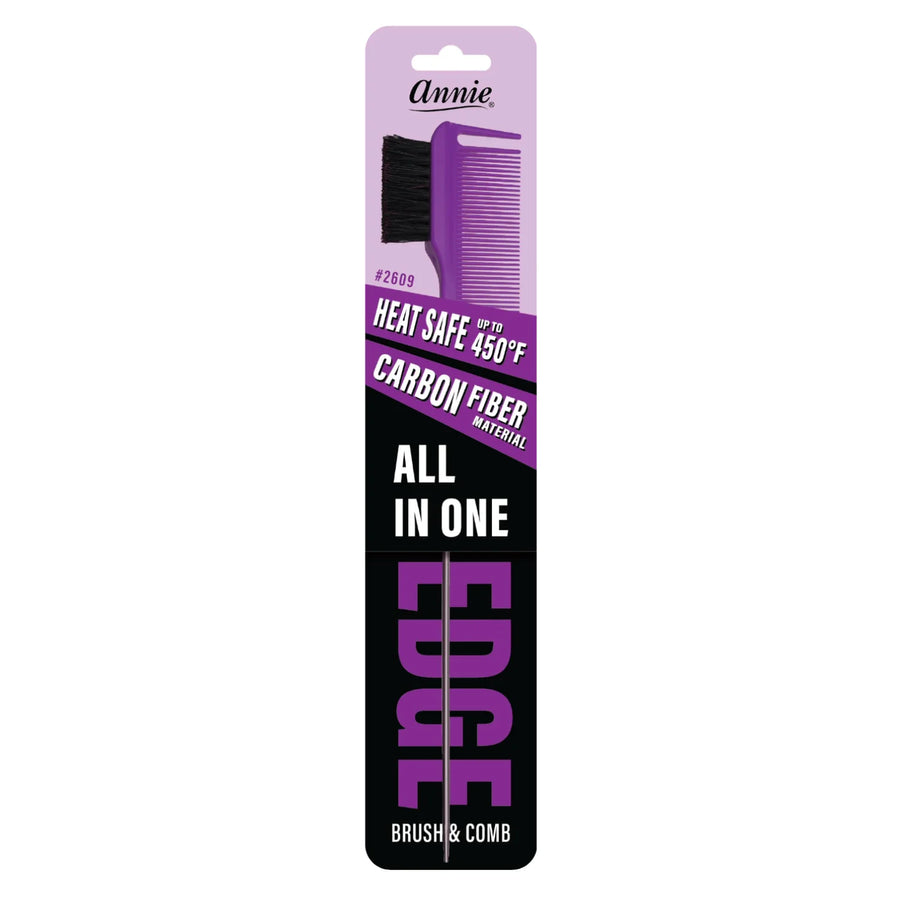 Annie All In One Edge Brush & Comb - Assorted #2609