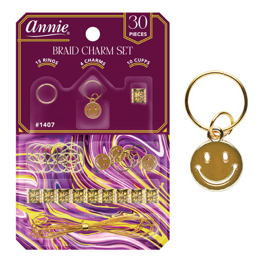 Annie Braid Charm Set - Smiley Face #1407