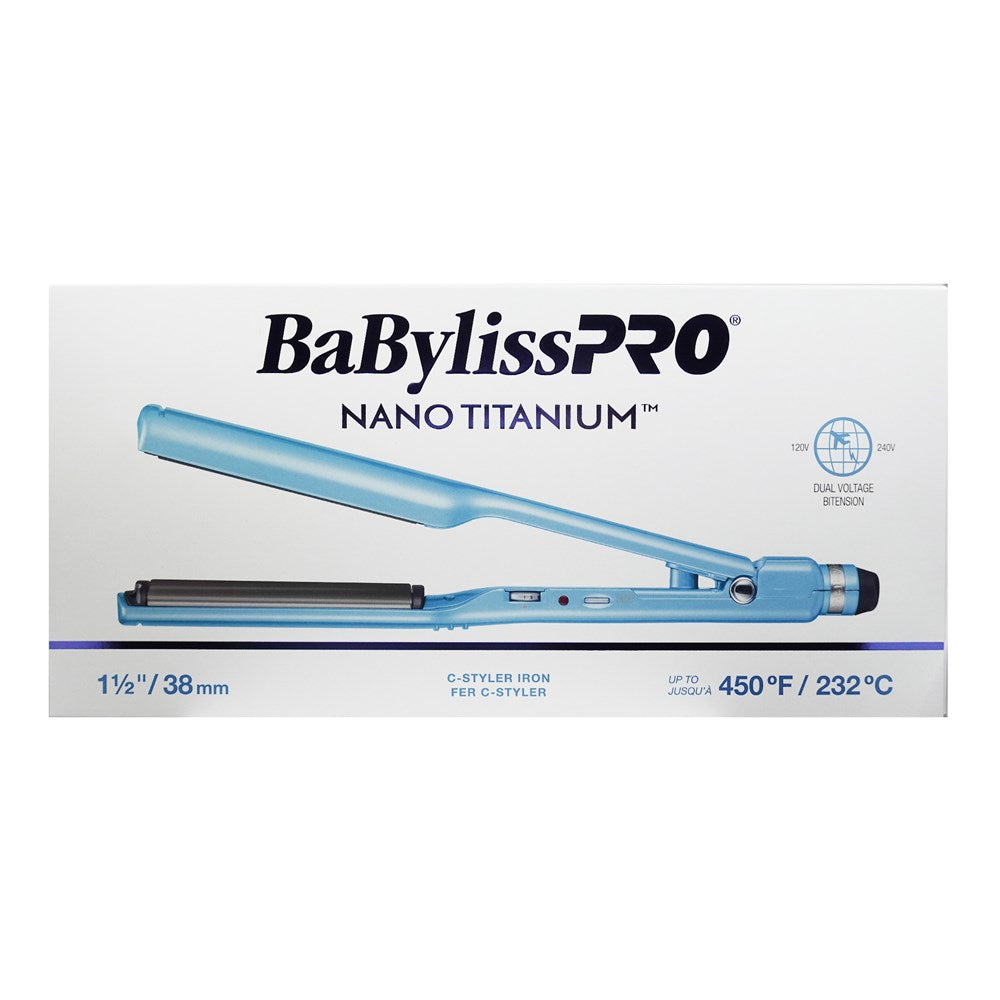 BaByliss Pro Nano-Titanium & Ceramic 1-1/2" C-Style Flat Iron
