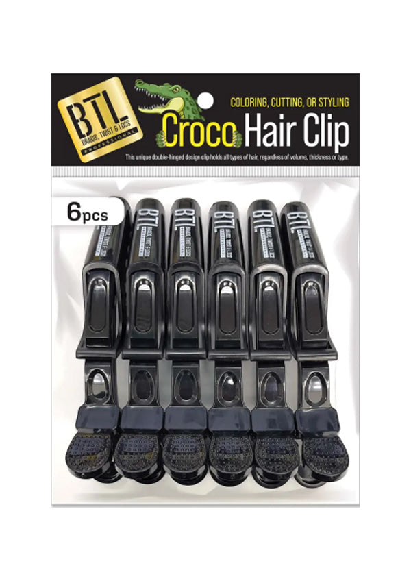 BTL Croco Hair Clips - Black