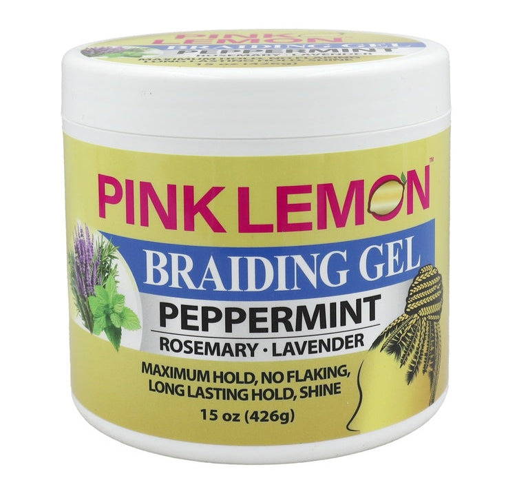 Pink Lemon Braiding Gel - Peppermint 15oz