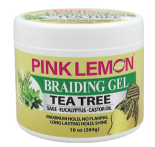 Pink Lemon Braiding Gel - Tea Tree 10oz