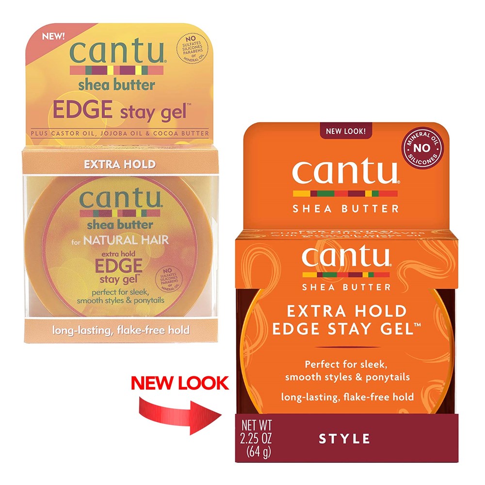 Cantu Shea Butter For Natural Hair Extra Hold Edge Stay Gel 2.25oz