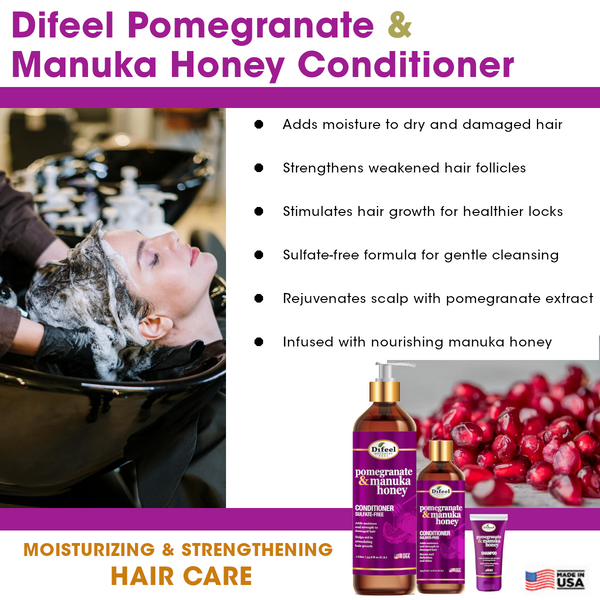 Difeel Pomegranate & Manuka Honey Sulfate Free Conditioner 33.8oz