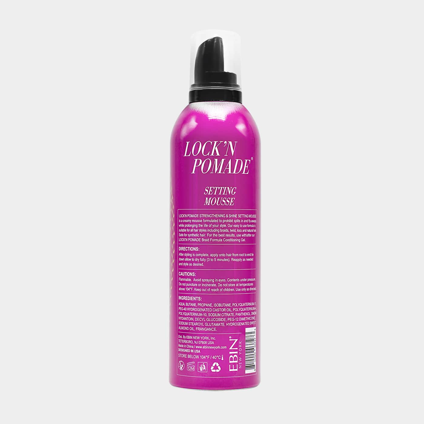 EBIN Braid Formula Strengthening & Shine Setting Mousse - Sweet Almond Oil 12.49