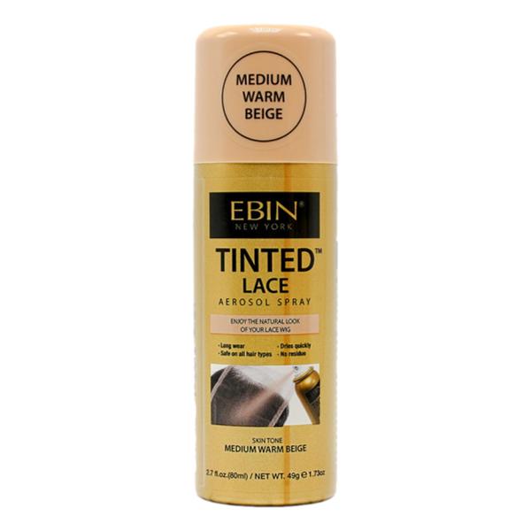 EBIN Tinted Lace Aerosol Spray - Medium Warm Beige