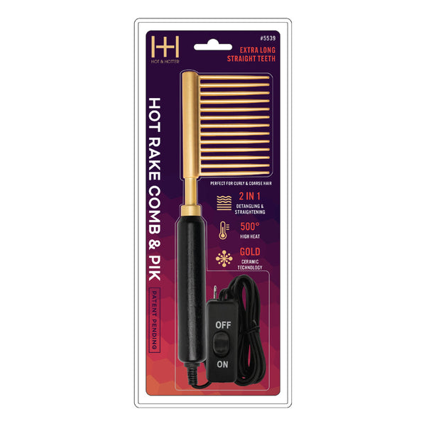 Hot & Hotter Ceramic Hot Rake Comb & Pik #5539