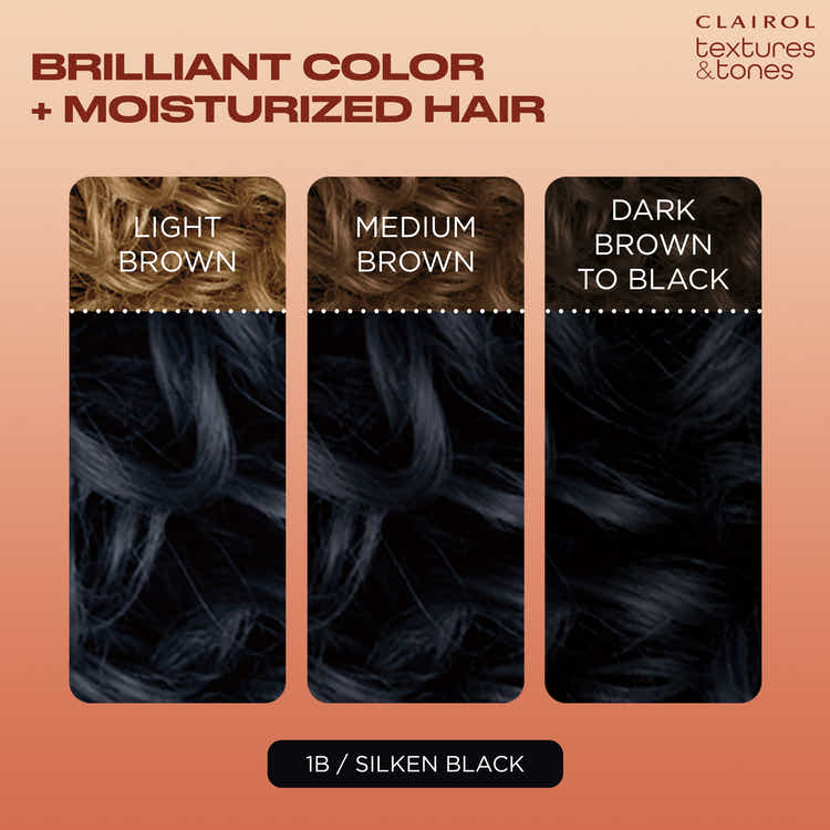 Clairol Textures & Tones Hair Color - 1B Silken Black