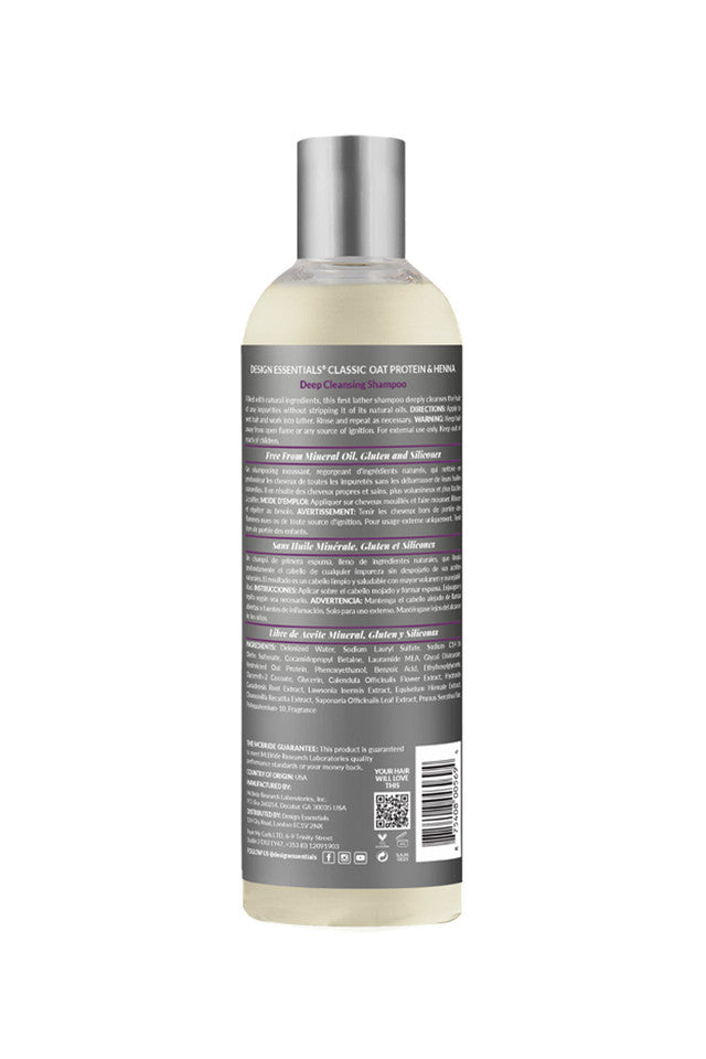 Design Essentials Oat Protein & Henna Deep Cleansing Shampoo