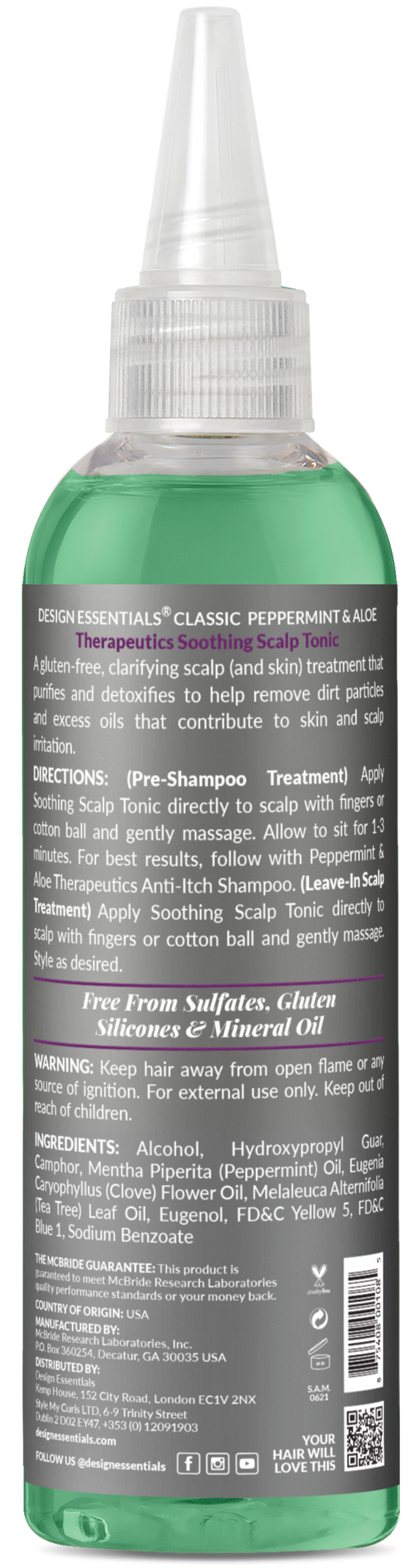 Design Essentials Peppermint & Aloe Soothing Scalp Tonic