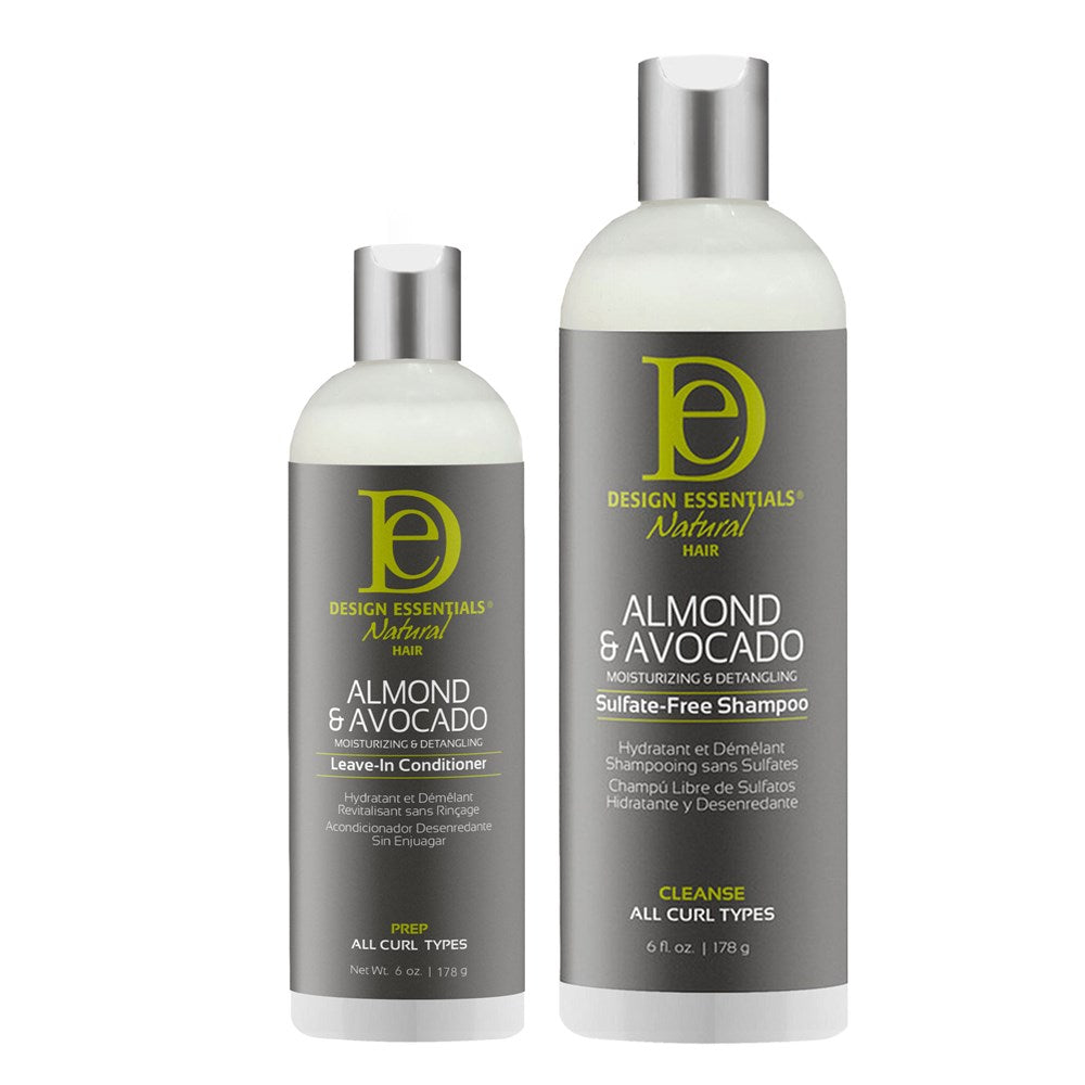 Design Essentials Almond & Avocado Moisturizing & Detangling Sulfate-Free Shampoo