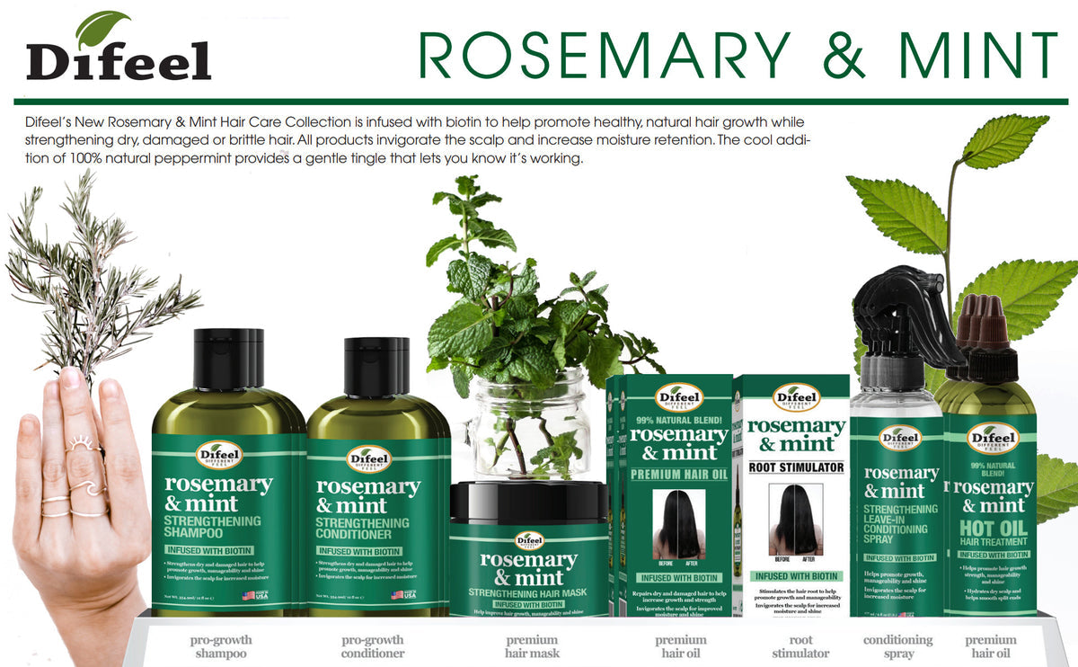Difeel Rosemary & Mint Strengthening Shampoo 12oz