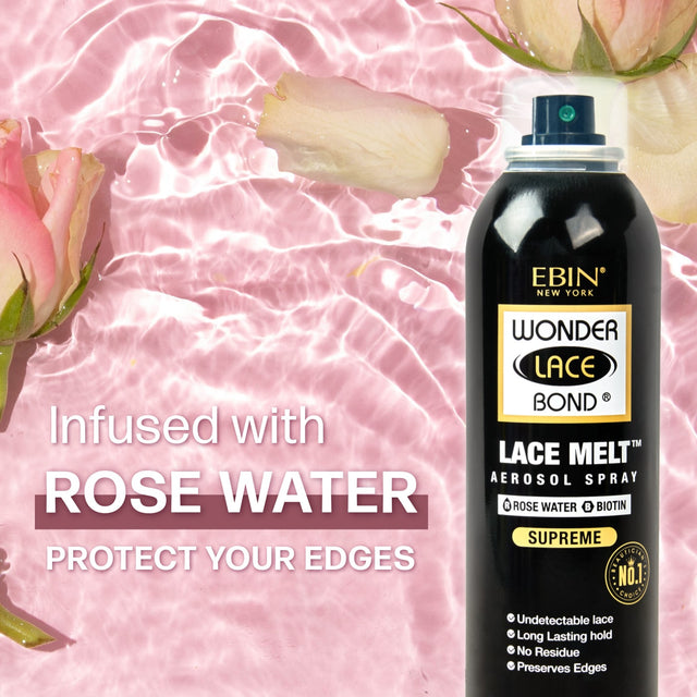 EBIN Wonder Lace Bond Lace Melt Aerosol Spray - Rose Water 2.7oz
