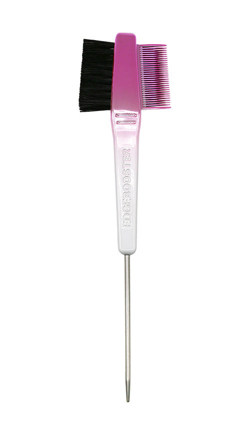 Edge Booster Edge Hair Brush + Comb - Pink & White